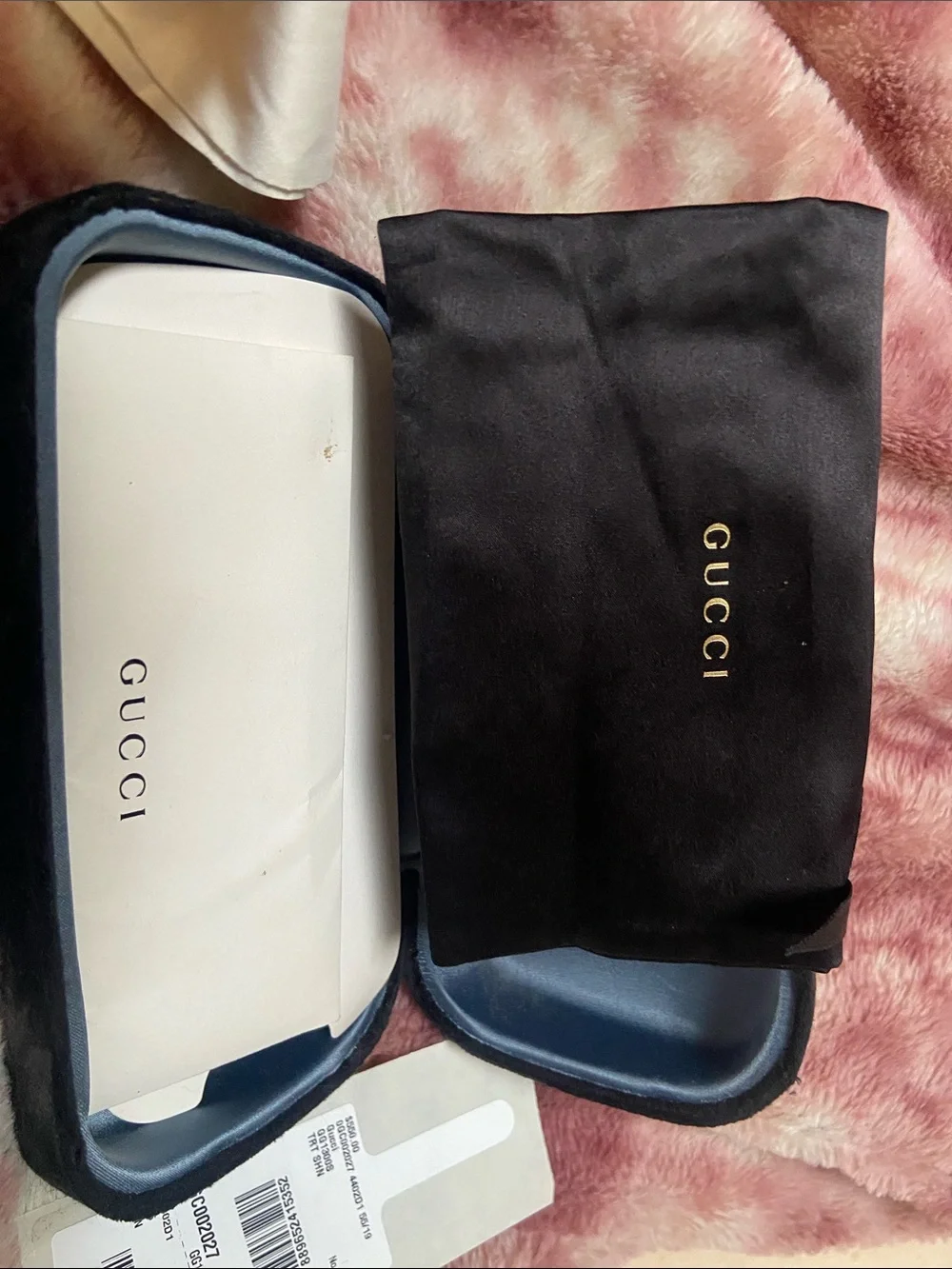 Gucci Cream Oversized Square Sunglasses with Brown Lenses